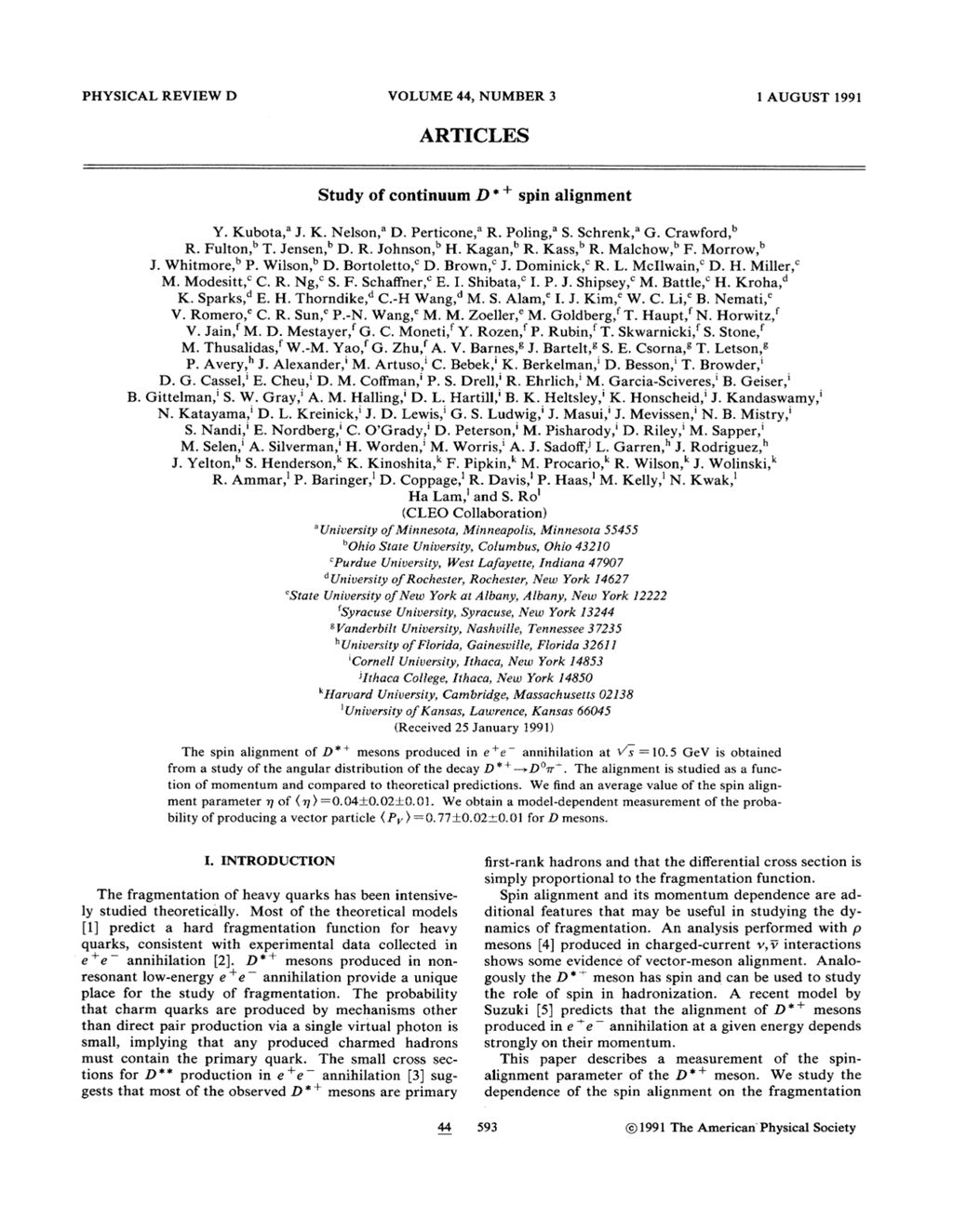 Miniature of Study of continuum D*+ spin alignment