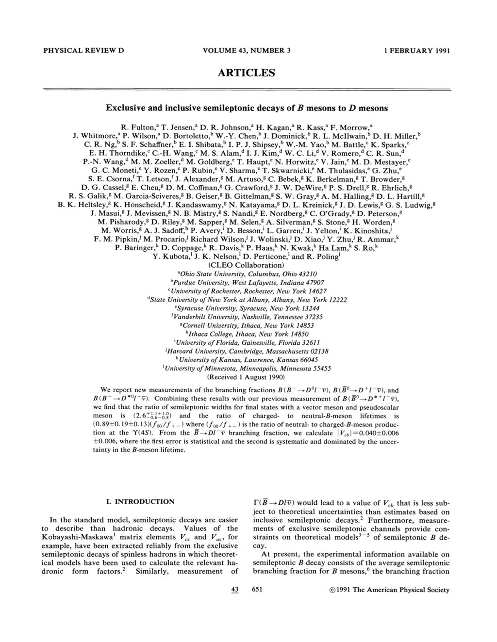 Miniature of Exclusive and inclusive semileptonic decays of B mesons to D mesons