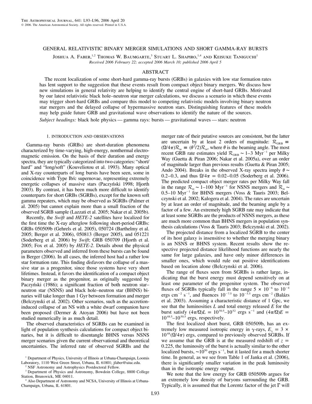 Miniature of General relativistic binary merger simulations and short gamma-ray bursts