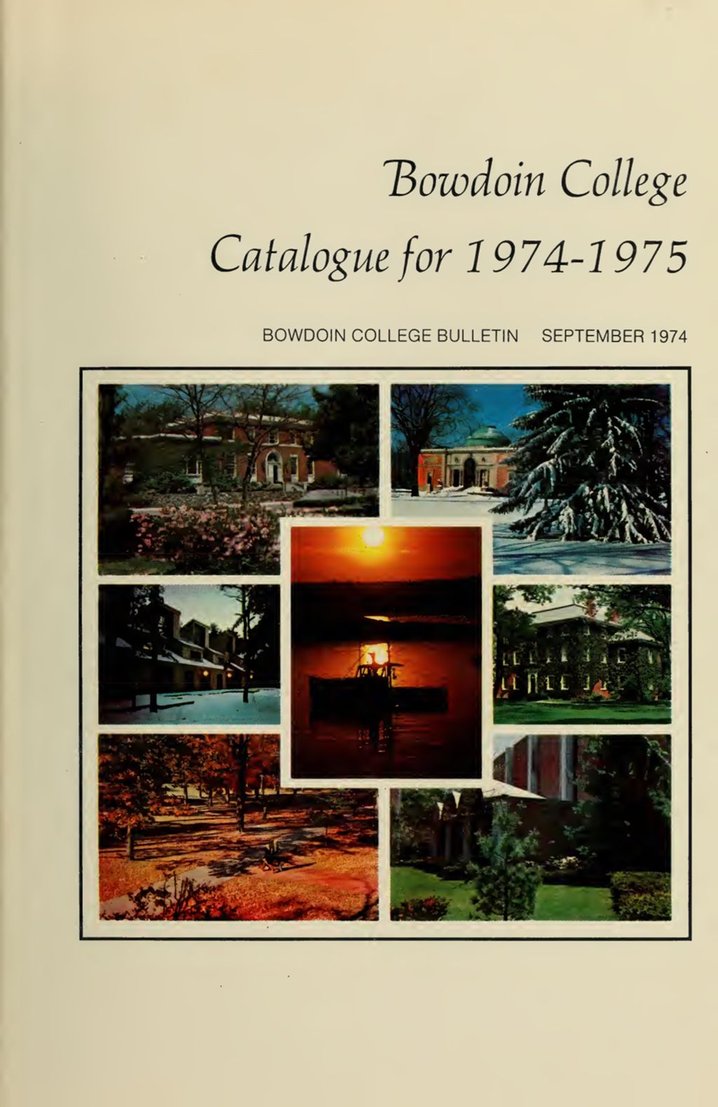 Miniature of Bowdoin College Catalogue (1974-1975)