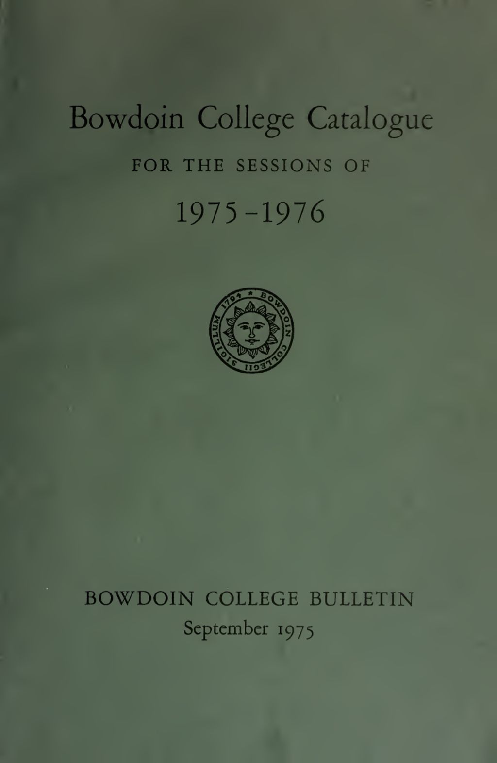 Miniature of Bowdoin College Catalogue (1975-1976)