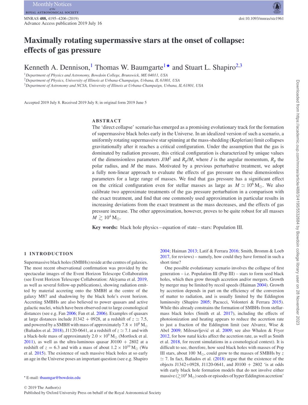 Miniature of Maximally rotating supermassive stars at the onset of collapse: Effects of gas pressure