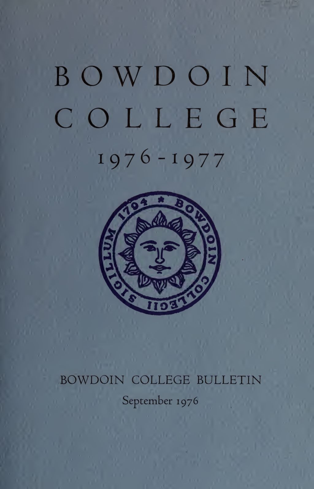 Miniature of Bowdoin College Catalogue (1976-1977)