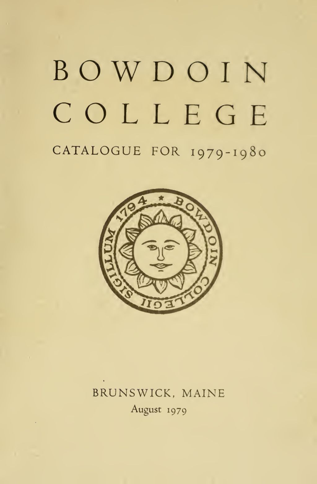 Miniature of Bowdoin College Catalogue (1979-1980)