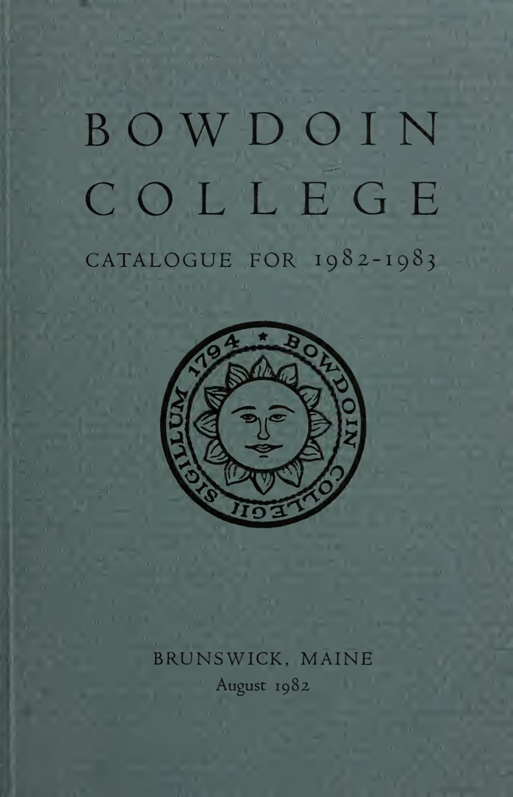 Miniature of Bowdoin College Catalogue (1982-1983)