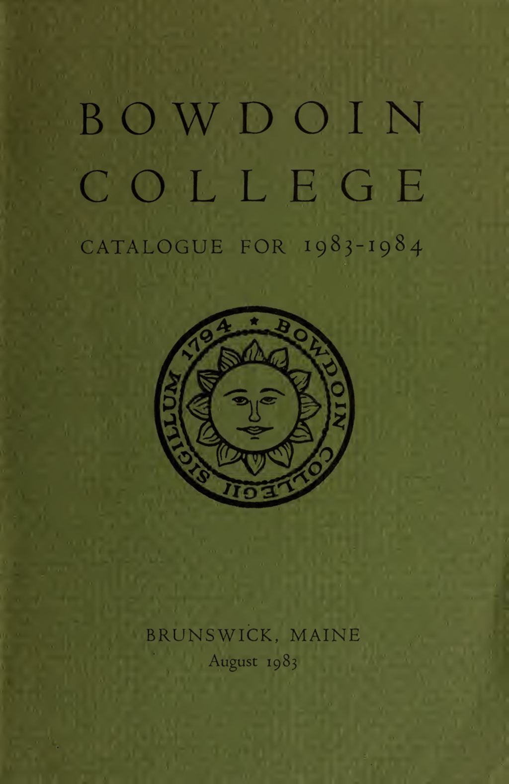 Miniature of Bowdoin College Catalogue (1983-1984)