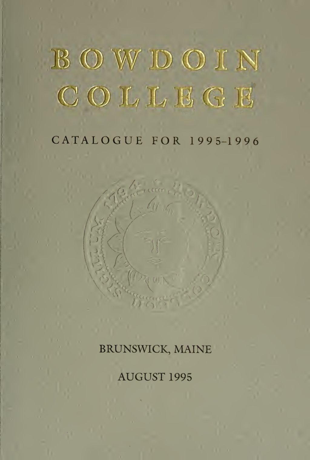 Miniature of Bowdoin College Catalogue (1995-1996)