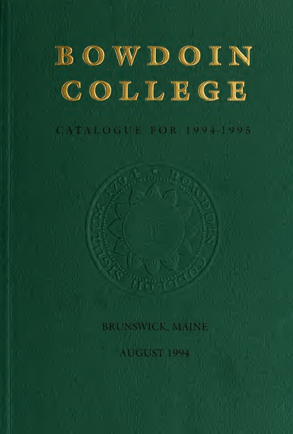 Miniature of Bowdoin College Catalogue (1994-1995)