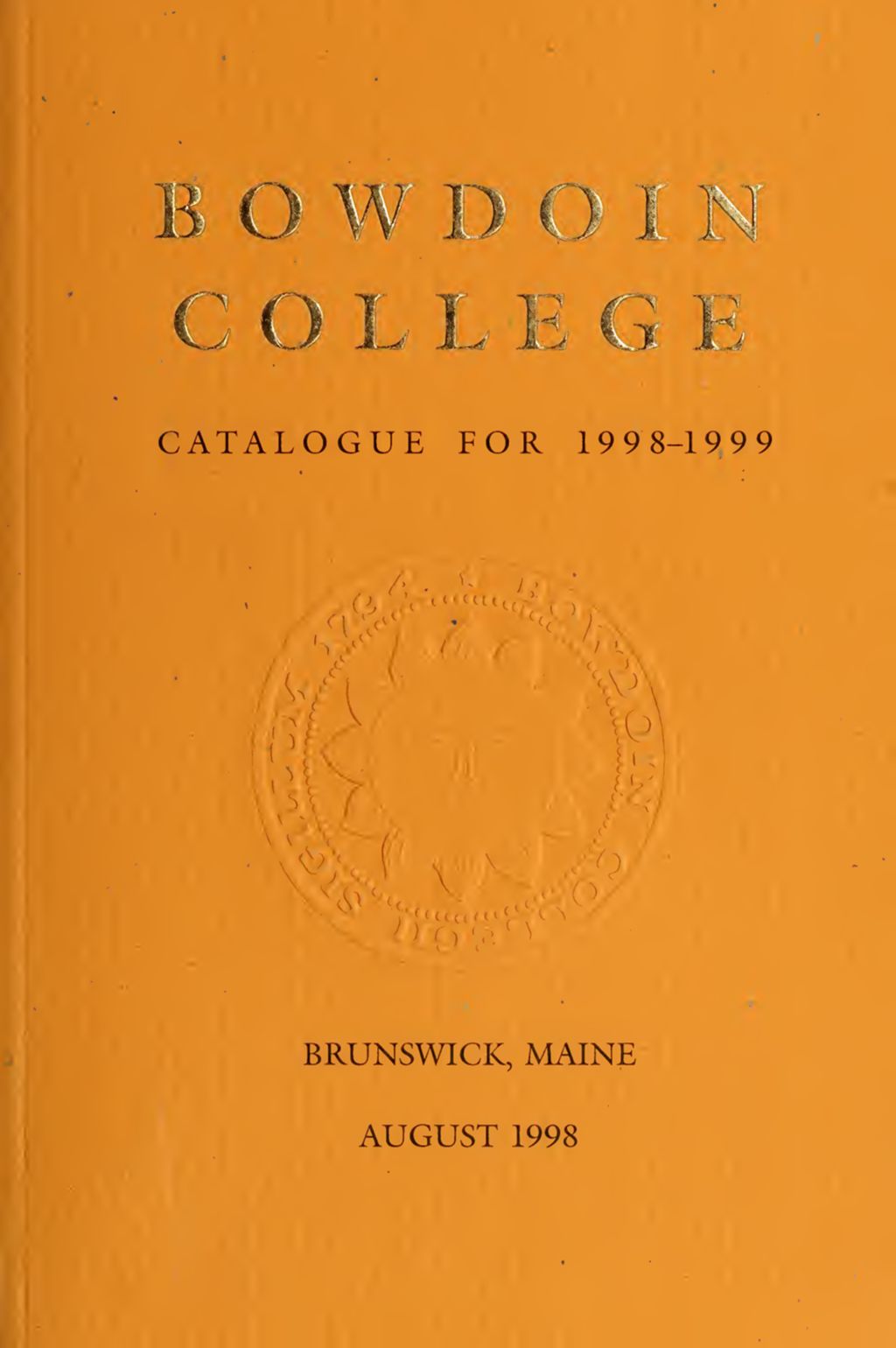 Miniature of Bowdoin College Catalogue (1998-1999)