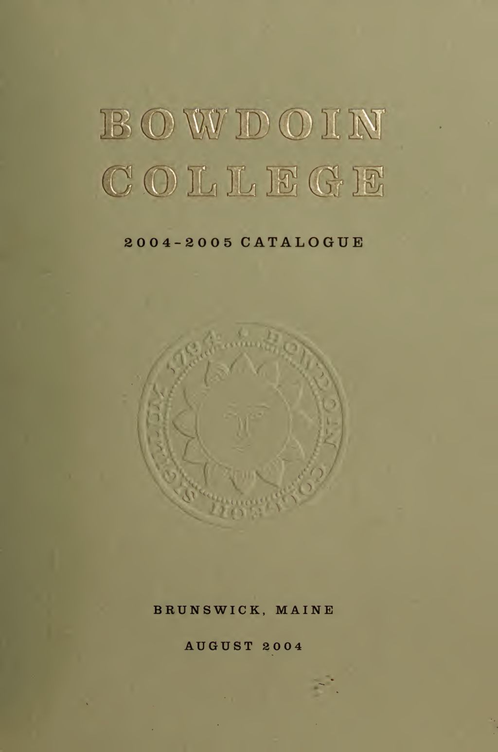 Miniature of Bowdoin College Catalogue (2004-2005)