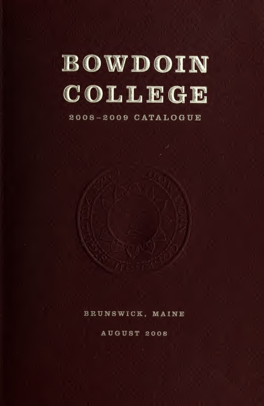 Miniature of Bowdoin College Catalogue (2008-2009)