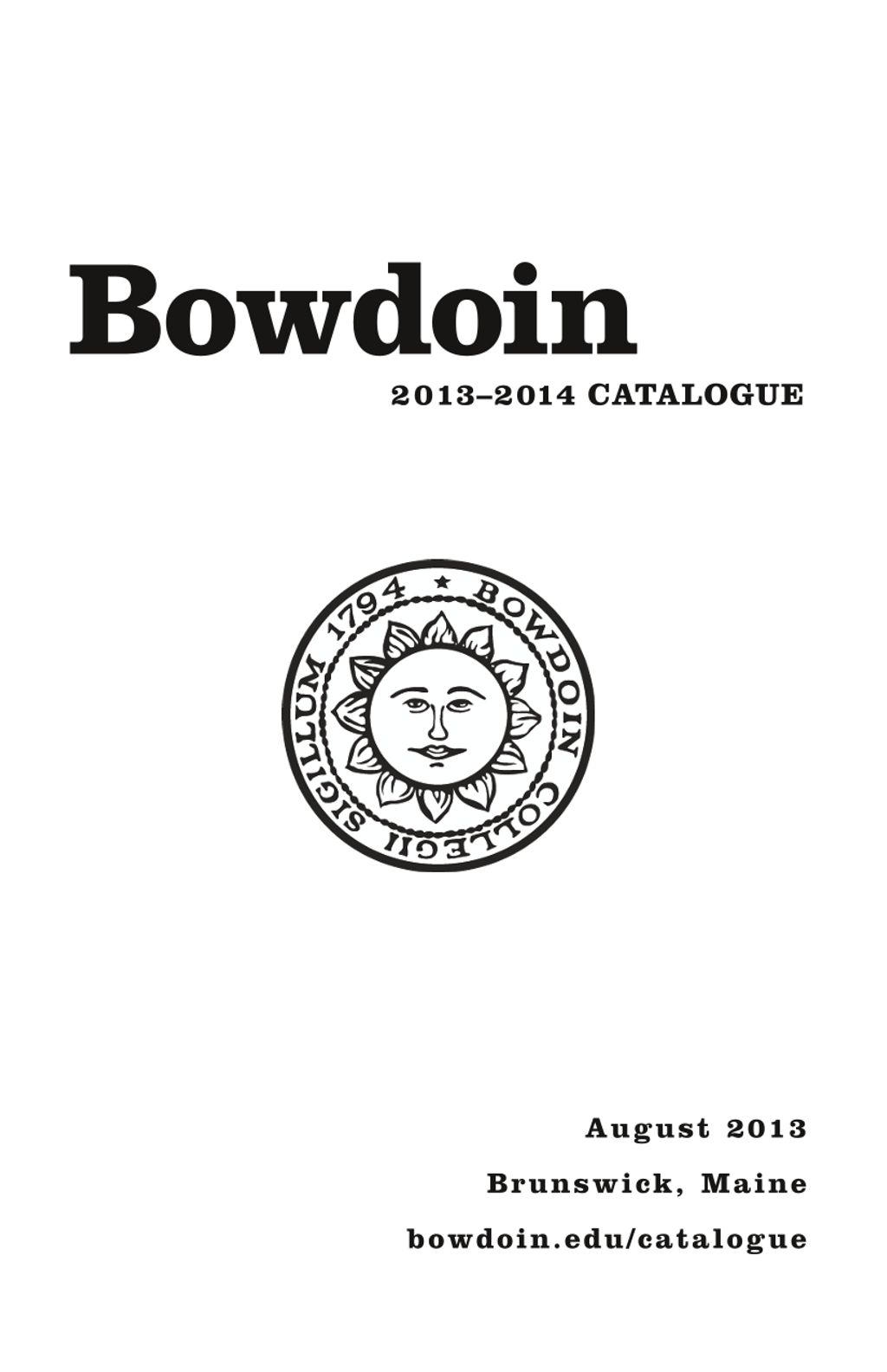 Miniature of Bowdoin College Catalogue (2013-2014)