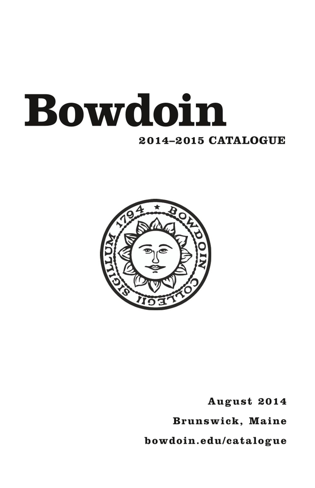 Miniature of Bowdoin College Catalogue (2014-2015)