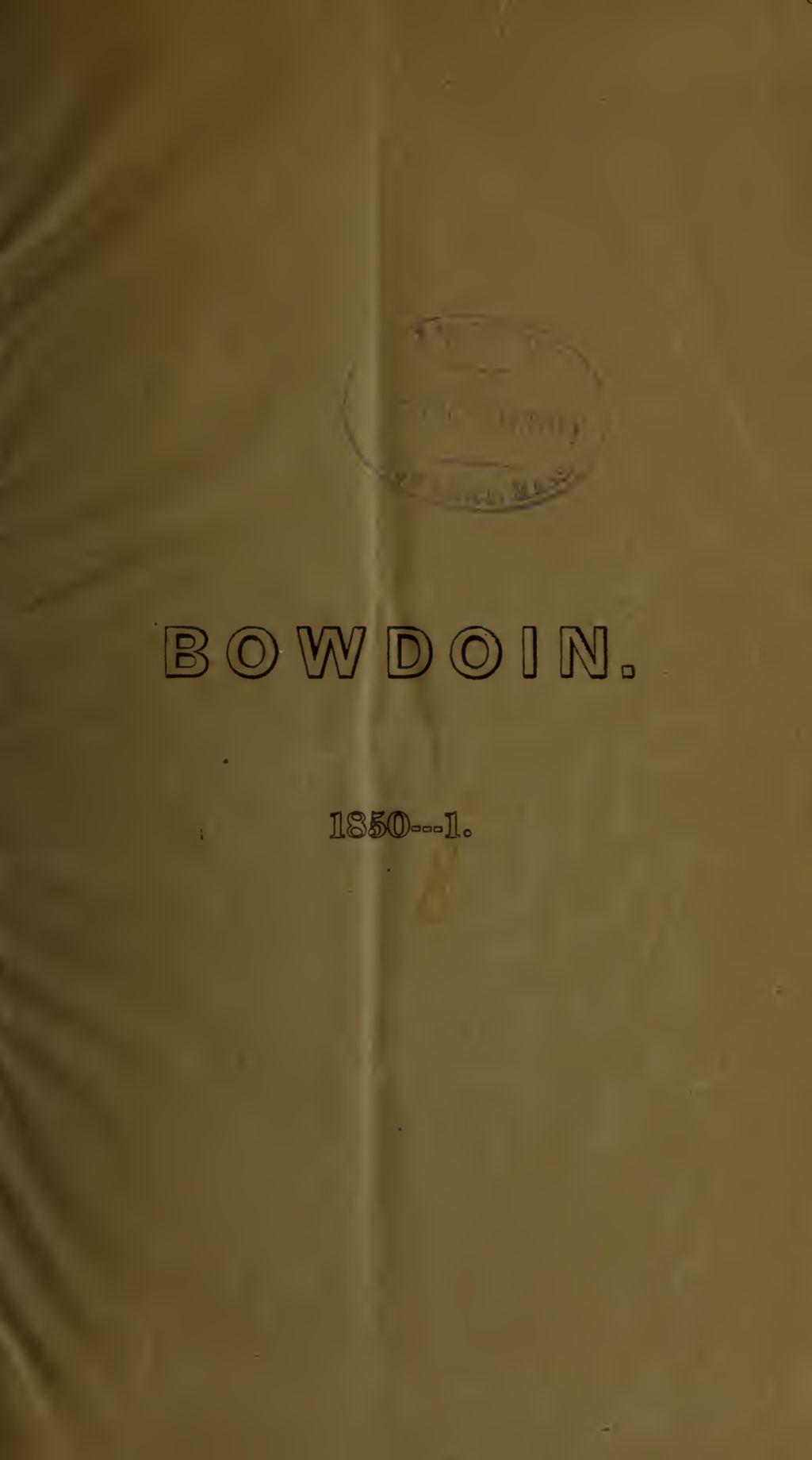 Miniature of Bowdoin College Catalogue (1850 Fall Term)