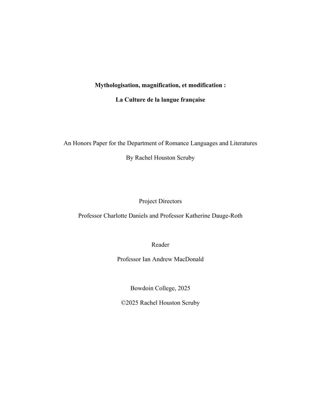 Miniature of Mythologisation, magnification, et modification : La Culture de la langue française