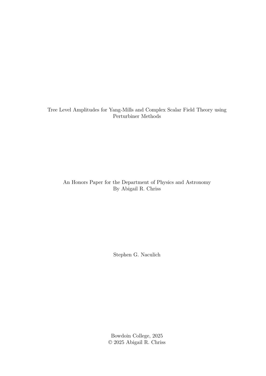 Miniature of Tree Level Amplitudes for Yang-Mills and Complex Scalar Field Theory using Perturbiner Methods