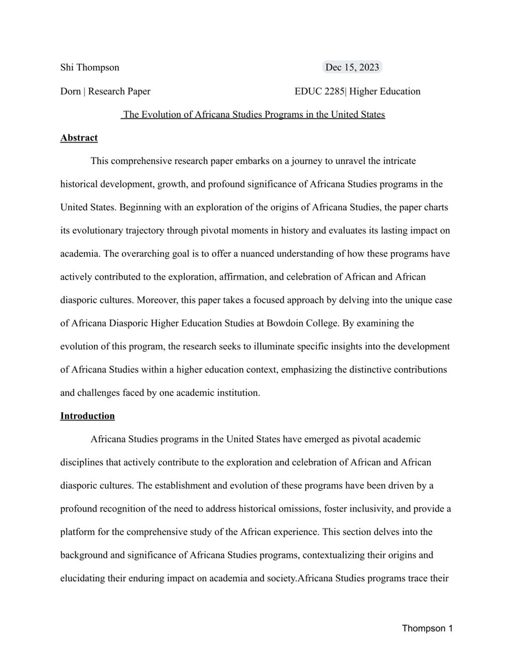 Miniature of The Evolution of Africana Studies Programs in the United States, by Shi Thompson