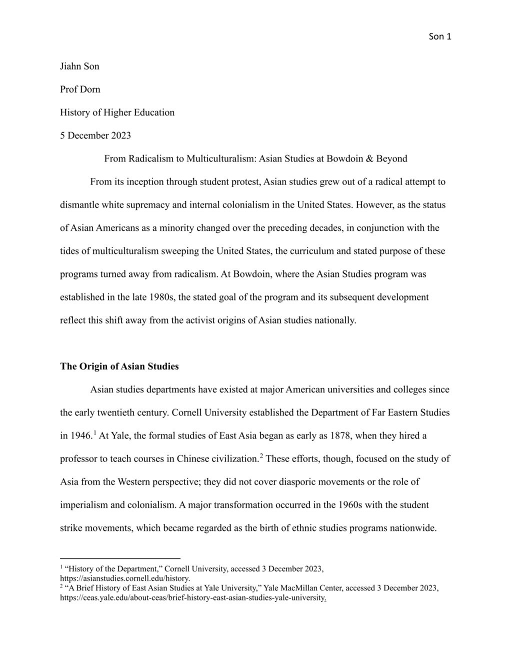 Miniature of From Radicalism to Multiculturalism: Asian Studies at Bowdoin & Beyond, by Jiahn Son