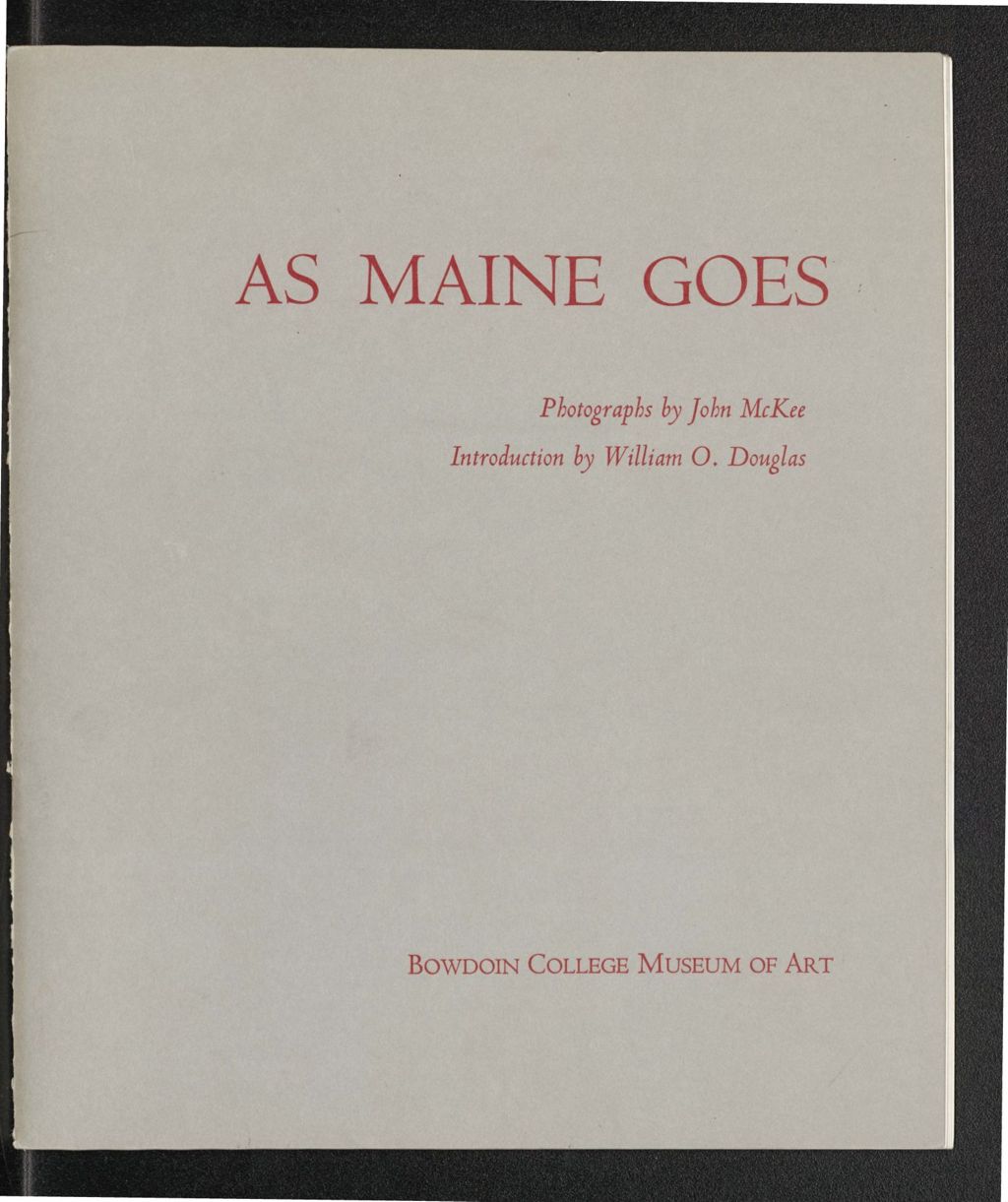Miniature of As Maine Goes