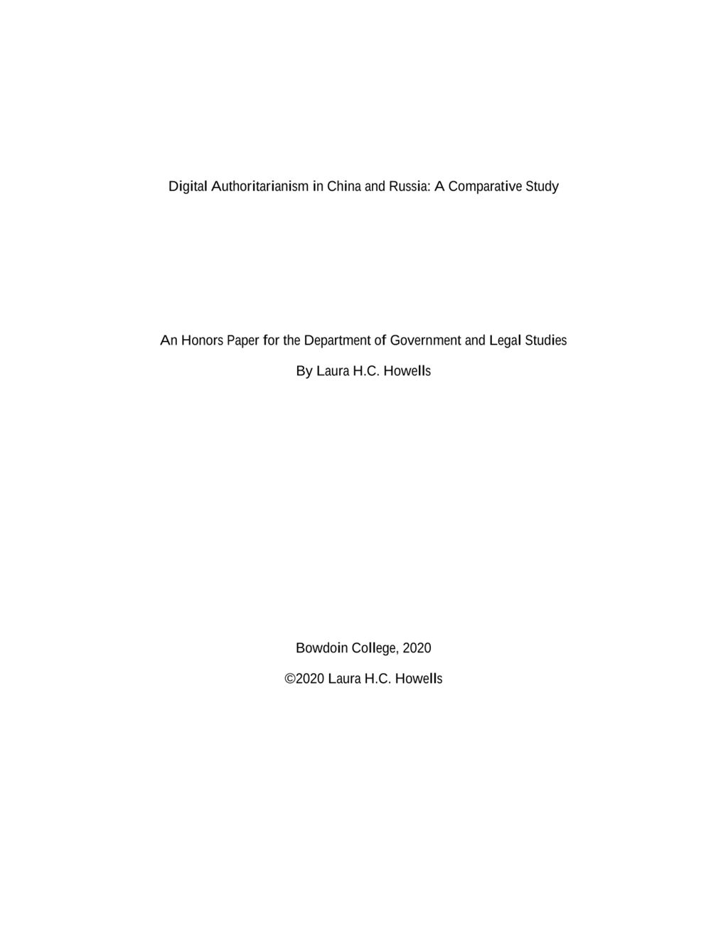 Miniature of Digital Authoritarianism in China and Russia: A Comparative Study