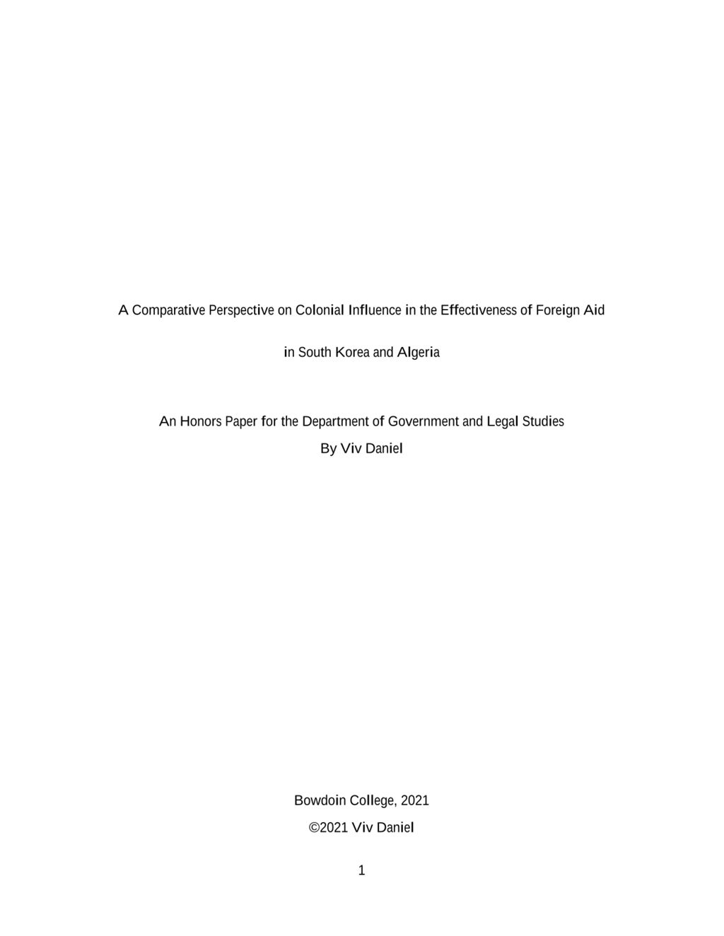 Miniature of A Comparative Perspective on Colonial Influence in the Effectiveness of Foreign Aid in South Korea and Algeria