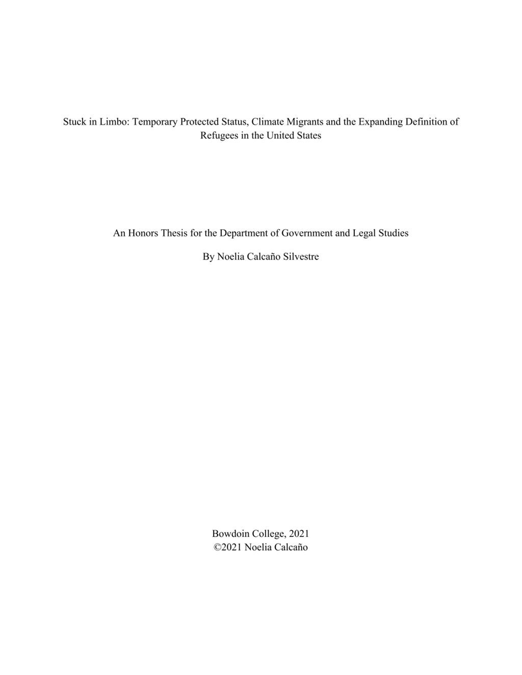 Miniature of Stuck in Limbo: Temporary Protected Status, Climate Migrants and the Expanding Definition of Refugees in the United States