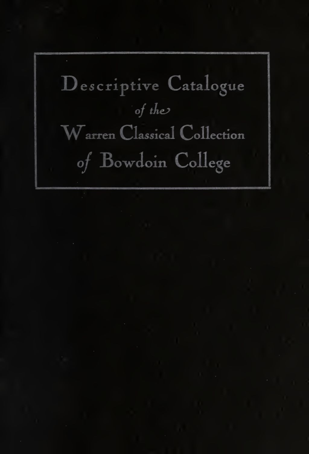 Miniature of Catalogue of the Marbles, Gems, Bronzes, and Coins of the Warren Collection of Greek and Roman Antiquities