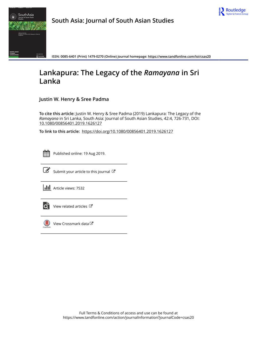 Miniature of Lankapura: The Legacy of the Ramayana in Sri Lanka