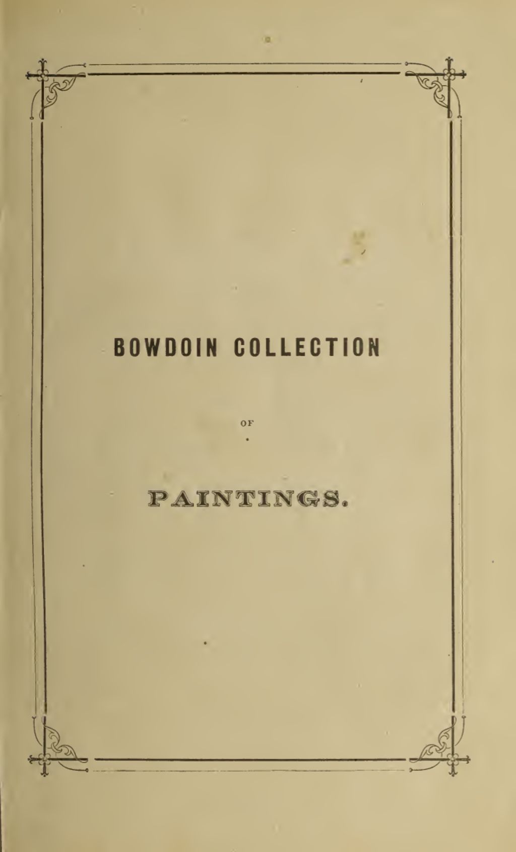 Miniature of Catalogue of the Bowdoin Collection of Paintings, Bowdoin College